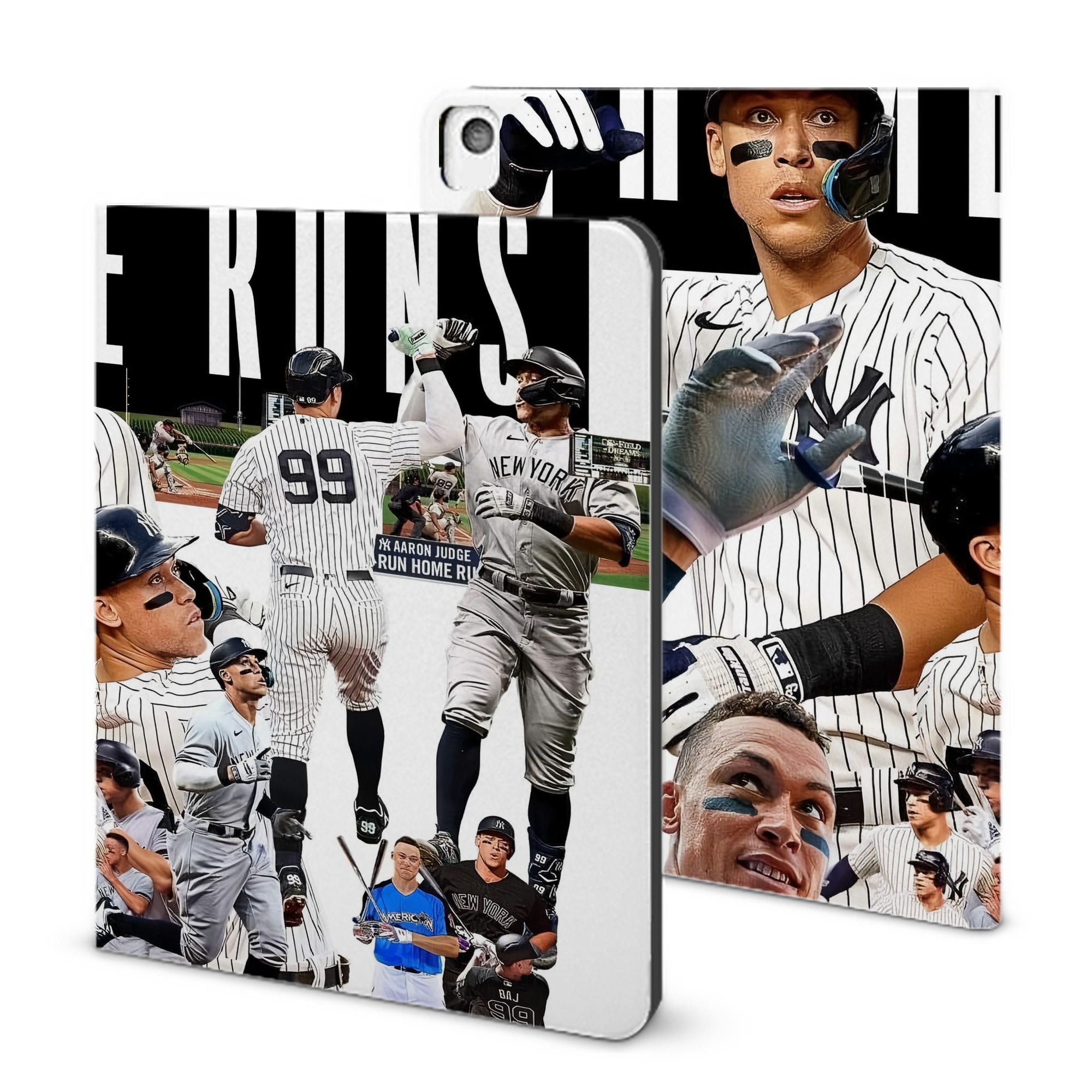 Aaron Judge 200 Home Runs 2 IPad Book-Style Case With Pencil Slot – Slim PU & TPU Cover – Full Protection, Precise Fit, Water & Scratch Resistant